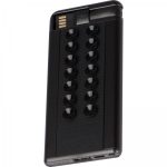 Power bank 4000 mAh z przyssawkami - czarny