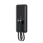 Powerbank Choetech B654 10000mAh 22.5W USB-A / USB-C / micro USB z wbudowanym kablem USB-C / Lightning - czarny