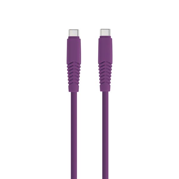 Setty kabel USB-C - USB-C 1,5m 2,1A KSC-C-1.5219 fioletowy