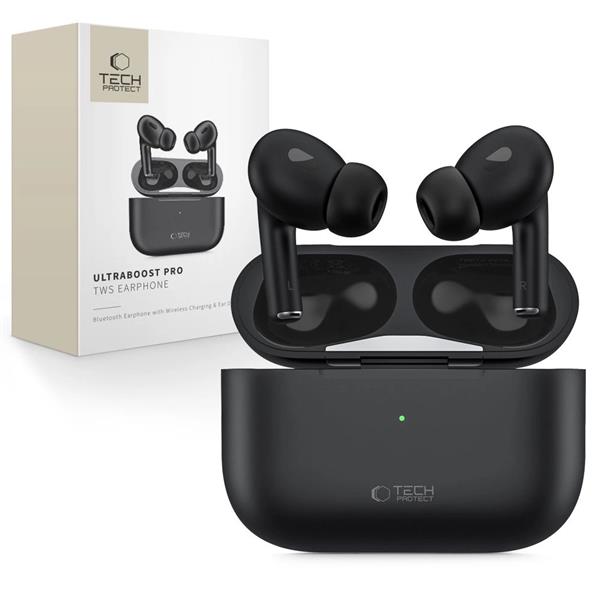Słuchawki Tech-Protect UltraBoost Pro bezprzewodowe TWS - czarne