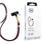 Smycz do smartfona 3mk EasyClip Elite - bordowa