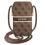 Torebka Guess 4G Stripe 6.1'' - brązowa