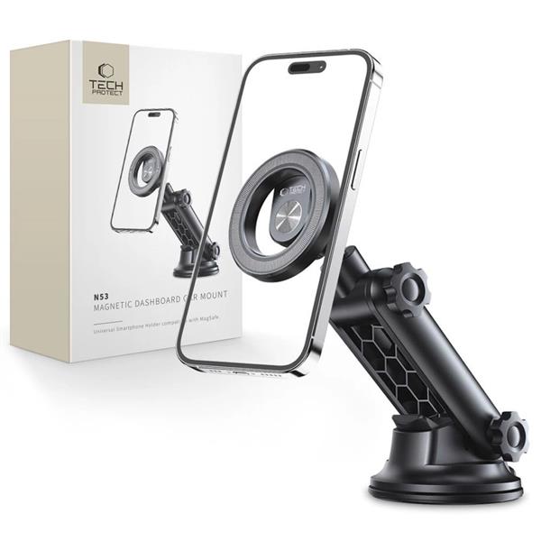 Uchwyt Tech-Protect N53 samochodowy na telefon z MagSafe na deskę rozdzielczą - czarny