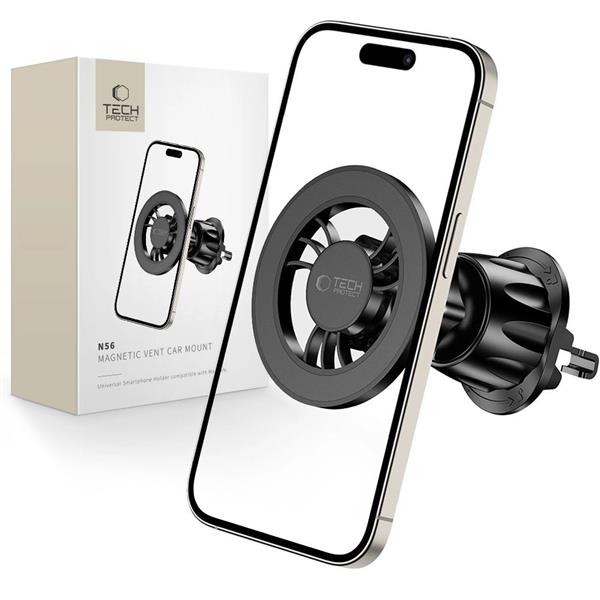 Uchwyt Tech-Protect N56 samochodowy na telefon magnetyczny z MagSafe do kratki nawiewu - czarny