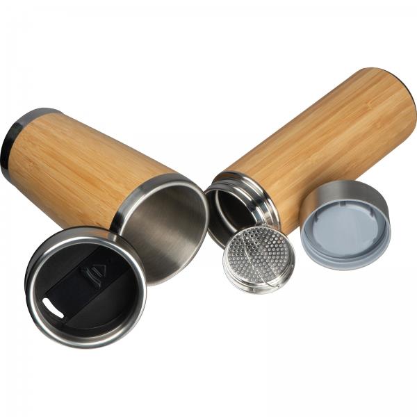 Zestaw kubek termiczny 360 ml i butelka termiczna 450 ml - beżowy