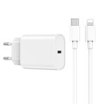 żWIWU ładowarka sieciowa Wi-U001 PD 20W 1x USB-C biała + kabel USB-C - Lightning