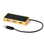 Bambusowy hub USB i USB-C - V1341-00