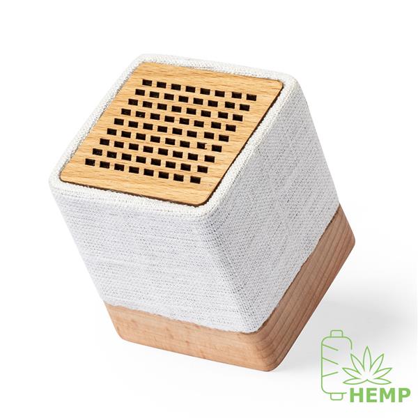 Głośnik bezprzewodowy 3W z konopi organicznej, drewniane elementy - V1122-00