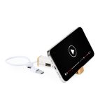 Hub USB i USB-C ze zrecyklingowanych kartoników po mleku, stojak na telefon - V2006-02