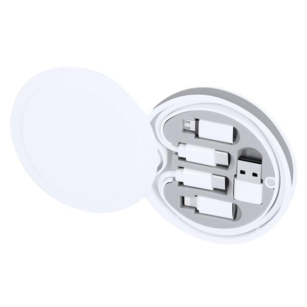 Kabel do ładowania i synchronizacji, 3 adaptery w komplecie, etui z karabińczykiem - VA376-02