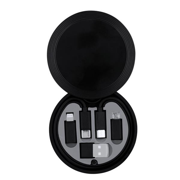 Kabel do ładowania i synchronizacji, 3 adaptery w komplecie, etui z karabińczykiem - VA376-03