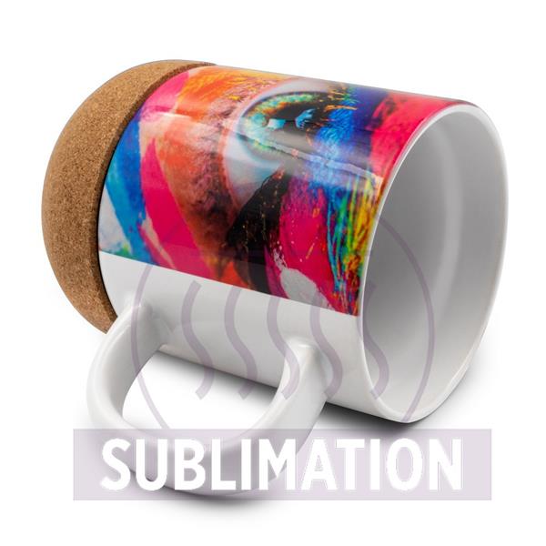 Kubek ceramiczny 370 ml z korkowym elementem | Kate - V8297-02