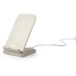 Ładowarka bezprzewodowa 10W ze słomy pszenicznej, stojak na telefon - V0373-00