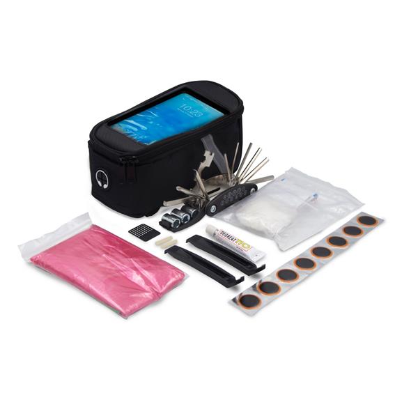 Torba rowerowa z wyposażeniem, zestaw naprawczy, apteczka, poncho | Fabio - V6906-03