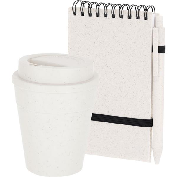 Zestaw biurowy, notes, kubek, długopis ze słomy pszenicznej - VA647-00