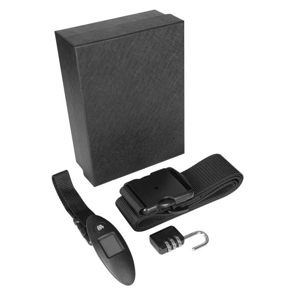 Zestaw podróżny Mauro Conti, cyfrowa waga do bagażu, pas do walizki, kłódka podróżna | Abigail - V4999-03