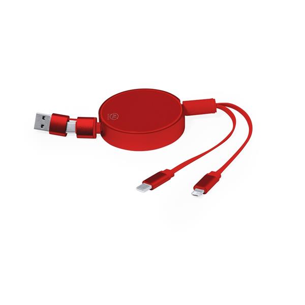 Zwijany kabel do ładowania i synchronizacji z aluminium z recyklingu - V2012-05