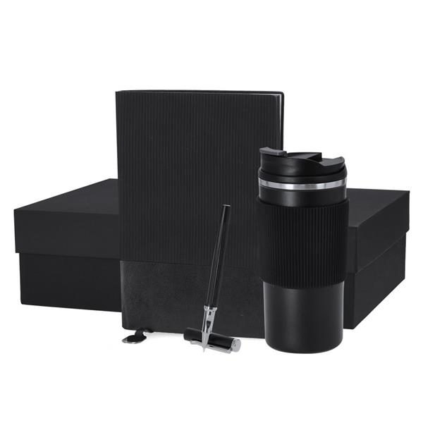 Zestaw upominkowy, kubek termiczny 470 ml, notatnik A5, pióro kulkowe, pudełko podarunkowe - VA290-03