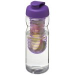 Bidon H2O Base® z wieczkiem na zacisk o pojemności 650 ml zmożliwością przyrządzania wody smakowej