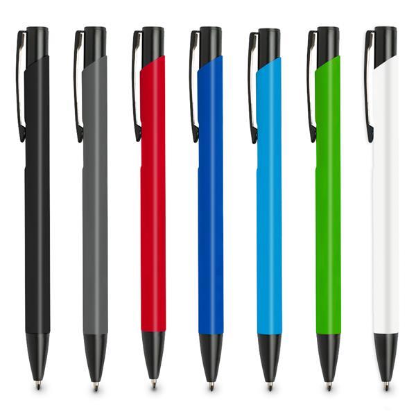 Długopis aluminiowy, gumowany / Aluru