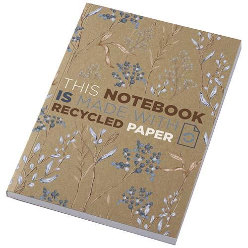 Notatnik A5 Novella Austen z miękką okładką z materiału z recyklingu, papier pakowy — 100 kartek