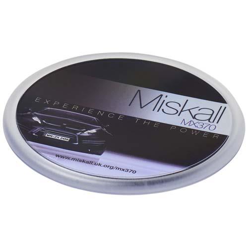 Podkładka okrągła z papierową wkładką Ellison wykonana z tworzywa sztucznego