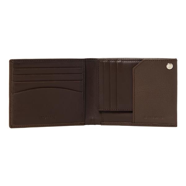 Portfel Button Brown