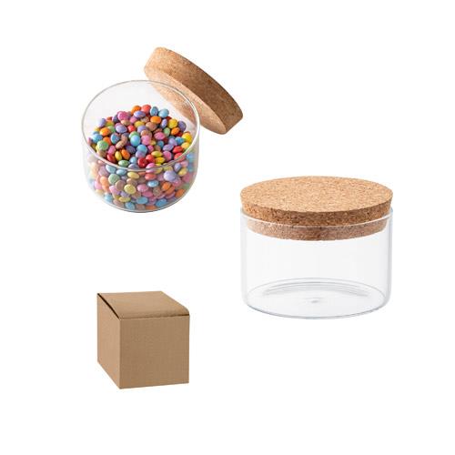 SPICE 380. Butelka z borokrzemianowego szkła z korkową pokrywką 380 ml