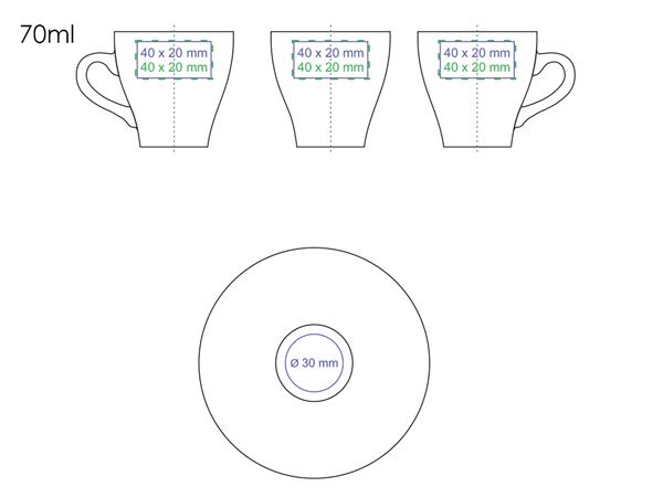 Venezia Coffee Set 70ml biały/biały