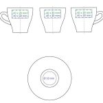 Verona Espresso Set 80ml czarny/biały