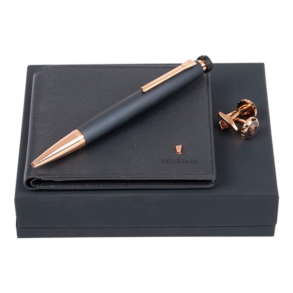 Zestaw upominkowy Festina długopis, portfel i spinki do mankietów - FJM221N + FLW101N + FSC1634N
