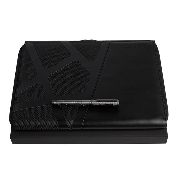 Zestaw upominkowy HUGO BOSS pióro wieczne i teczka A4 - HSS3082D + HTA308A