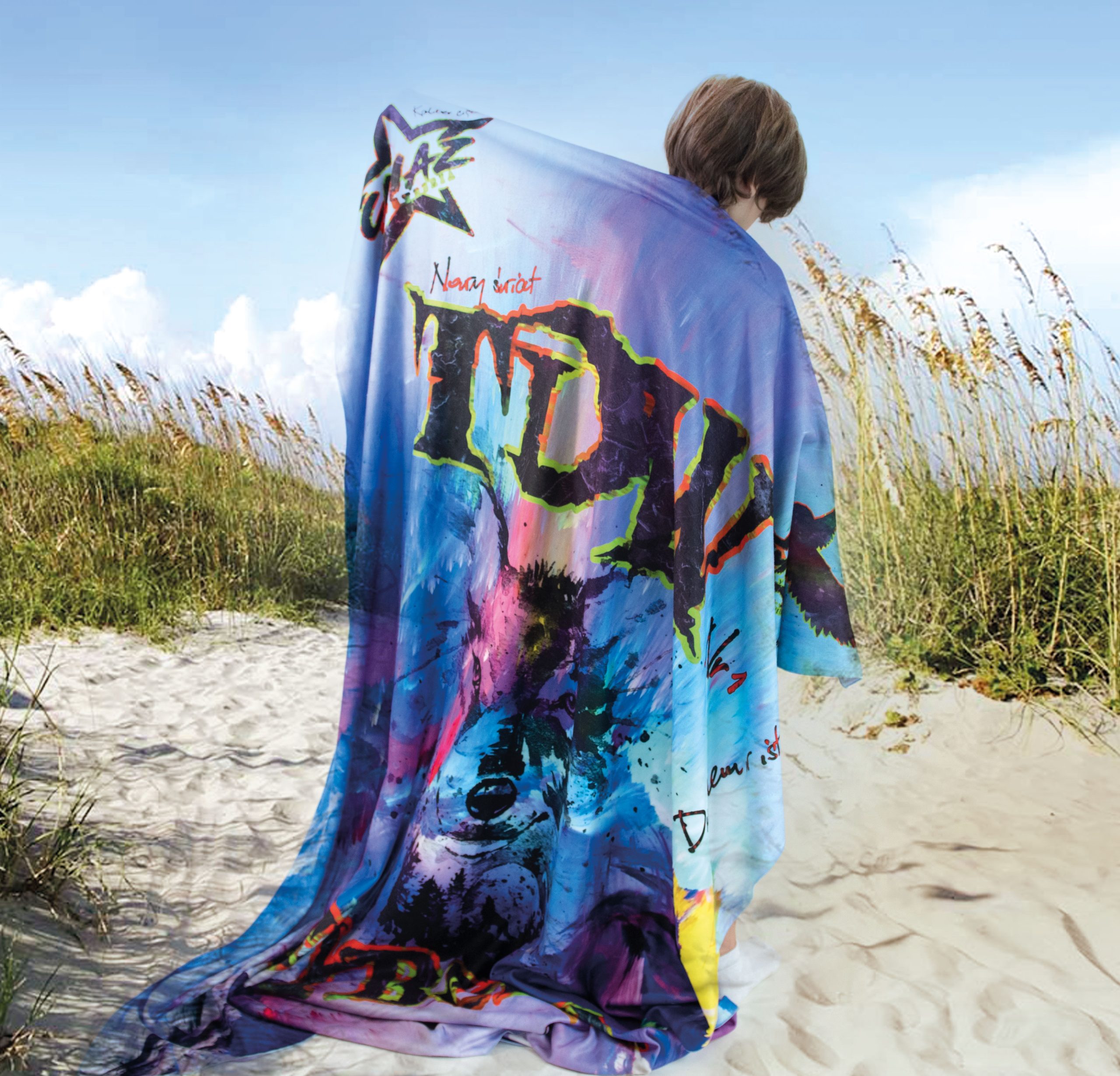 Koc polarowy z nadrukiem full kolor 120x150