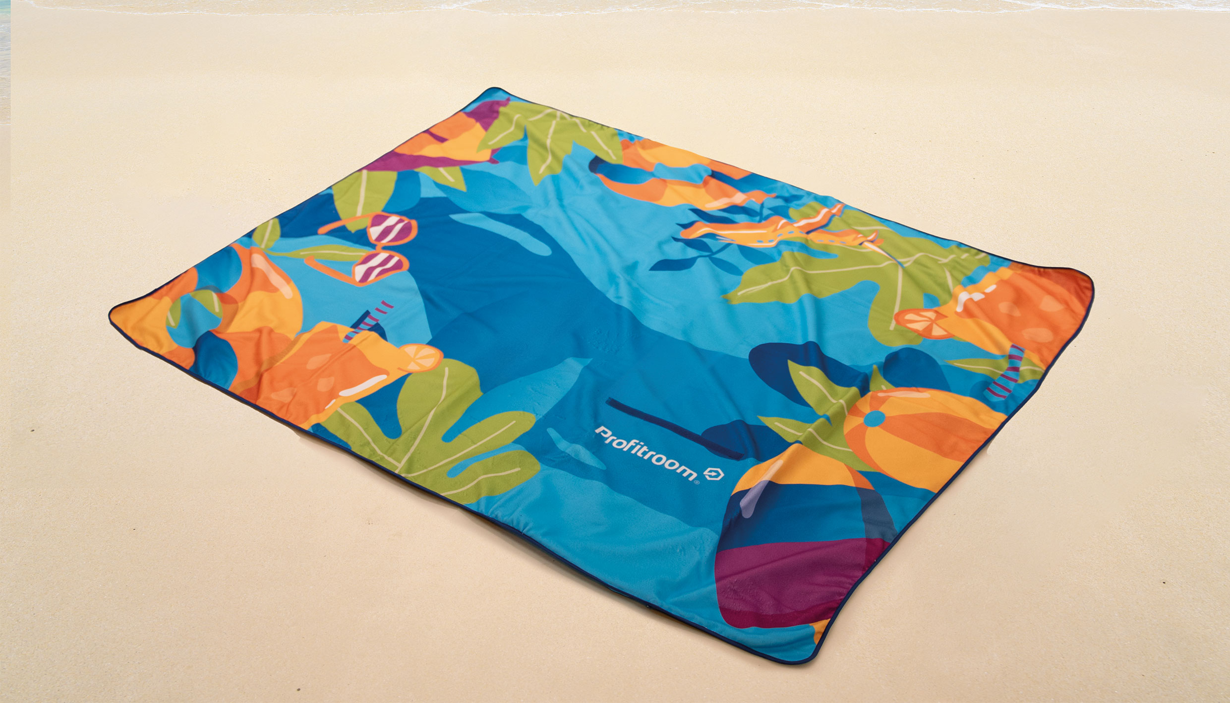 Koc piknikowy drukowany full kolor 145x180