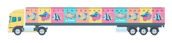 linijka 30cm, ciężarówka Trucker 30