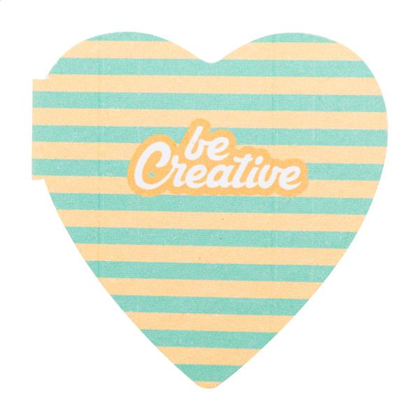 personalizowane karteczki samoprzylepne  CreaStick Seed Heart
