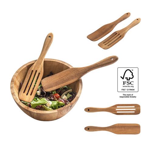 BATALI. Zestaw dwóch sztućców z drewna akacjowego