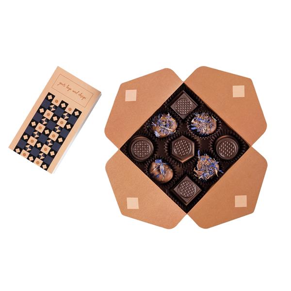 BOMBONIERKA CZEKOLADOWA MOZAIKA 9 SZT