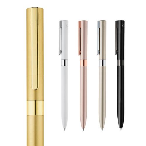 CLARE. Aluminiowy pochodzącego z recyklingu (100% rAL) długopis z mechanizmem obrotowym i klipsem