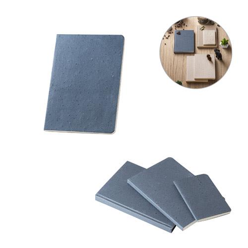 COFFEEPAD SEMI-RIGID. Notatnik A5 z półsztywną okładką wykonaną z odpadów łusek kawy (65%)