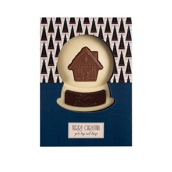 CZEKOLADOWY KSZTAŁT BOŻONARODZENIOWA KULA ŚNIEŻNA