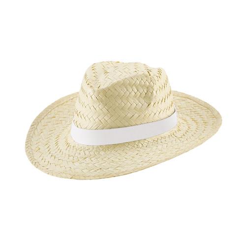 EDWARD RIB. Natural straw hat with sublimated ribbon