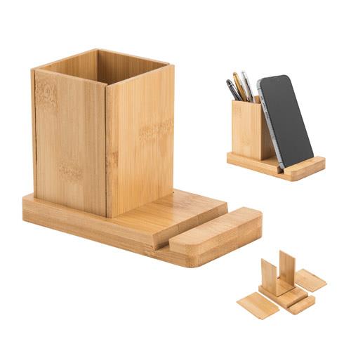 ERWIN. Zestaw na biurko z uchwytem na telefon komórkowy i kubkiem