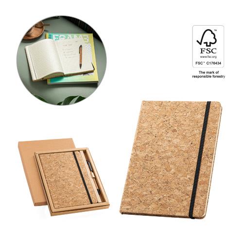 FREUD. Notatnik A5 i długopis z elementami z korka
