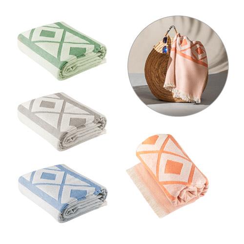 MALEK. Ręcznik wielofunkcyjny i kąpielowy (350g/m2) z lekkiej i wytrzymałej bawełny (85%) oraz bawełny z recyklingu (15%)