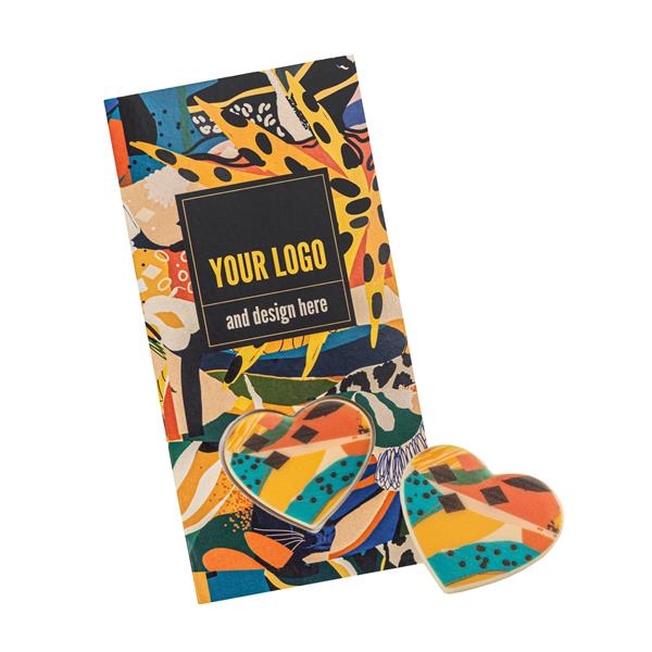 MINI CZEKOLADKA Z NADRUKIEM PUSH THE CHOCO BUTTON SERCE