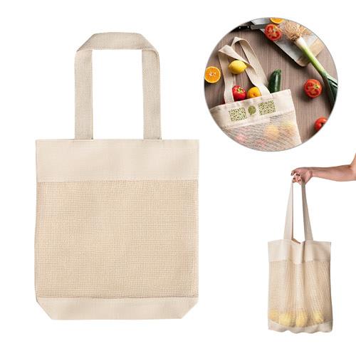 MUMBAI. Torba z siatki wykonana w 100% z bawełny (180 g/m2)