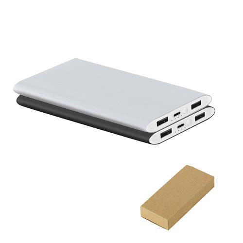 NOBEL. Power bank 7.200 mAh z aluminium pochodzącego z recyklingu (100% z rAL)