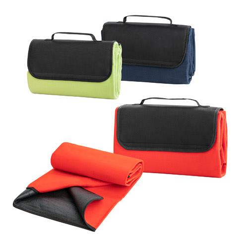 RILEY. Koc polarowy 180 g/m2 z daszkiem