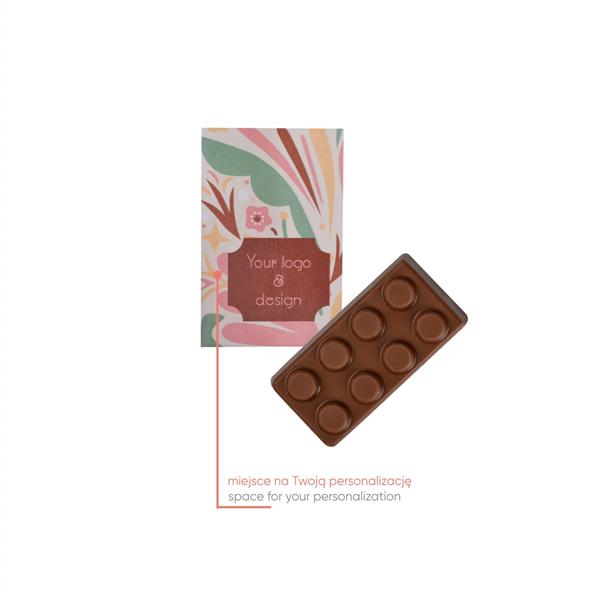 SŁODYCZE REKLAMOWE ADVERT CARD - CZEKOLADOWY KLOCEK